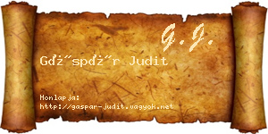 Gáspár Judit névjegykártya